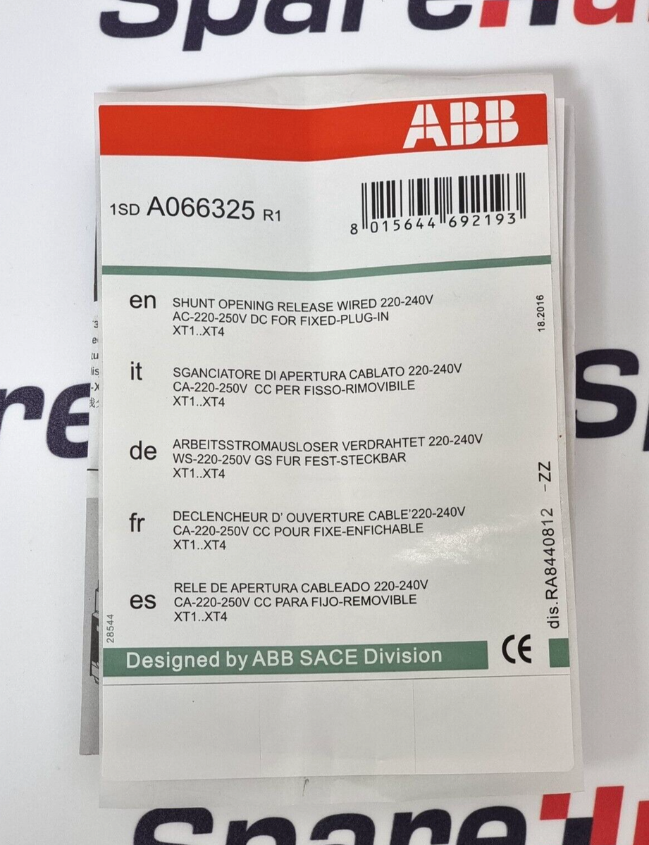 ABB 1SDA066325R1 Shunt Trip (2pcs in lot) | eBay