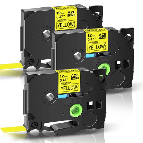 Compatible Brother P-Touch TZe631 12mm Black/Yellow Standard Laminated Tape 3PCS