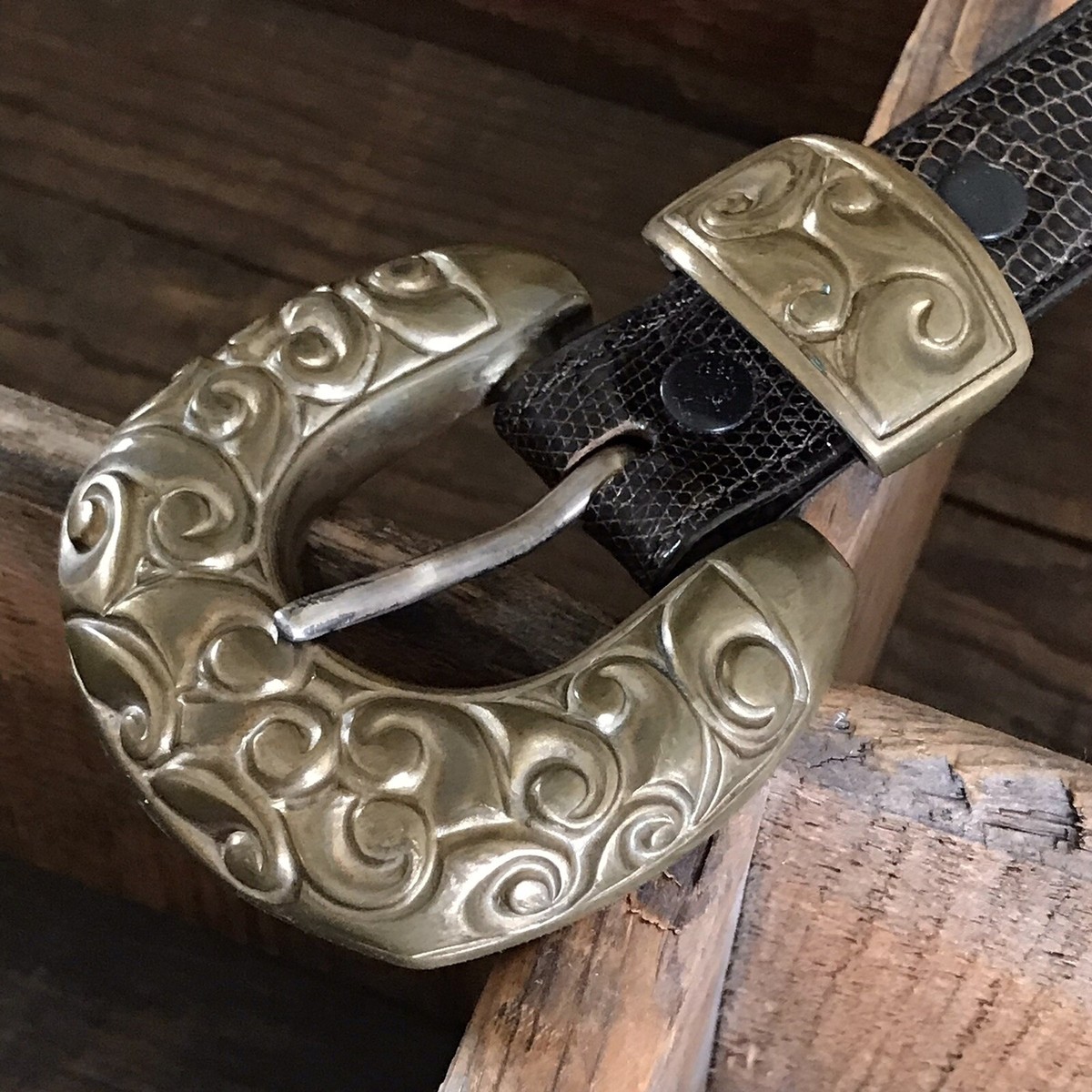 Pierre-G genuine lizard skin white belt, size 40 White Alligator Genuine Leather Skin Men main image 3