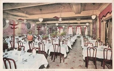 Boston MA Cafe Minerva Restaurant Interior Demolished Vtg Postcard F39