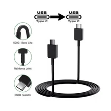 6FT Cable USB-C to USB C Type-C Fast Charging Data SYNC Charger Cord Universal