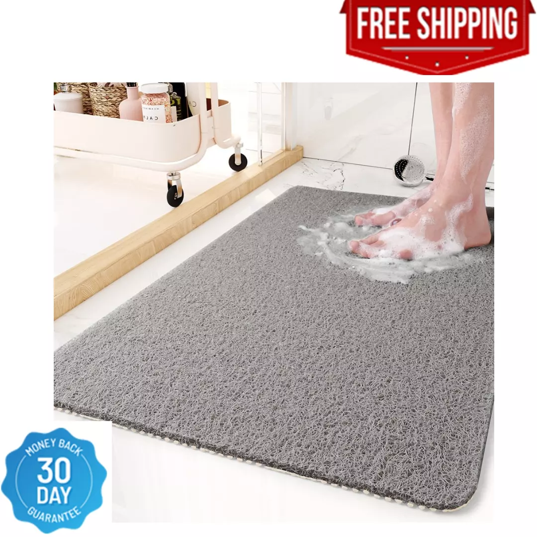 Non-Slip Bathtub Mat, 17x 30 Inch, Shower Mats for Bath Tub, PVC Loofah  Bathroom