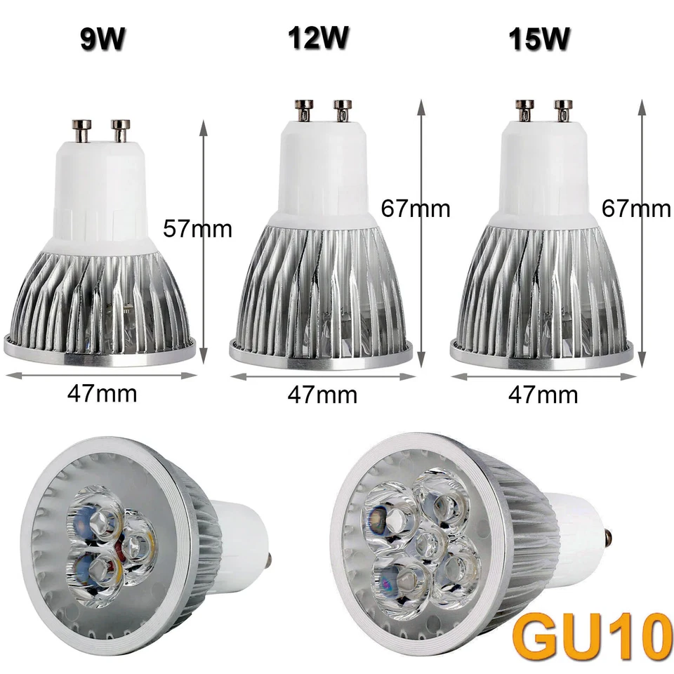 Red Yellow Green Light Dimmable LED Spotlight Bulbs MR16 GU10 E27 GU5.3 Lamp 24V - Image 3 of 4
