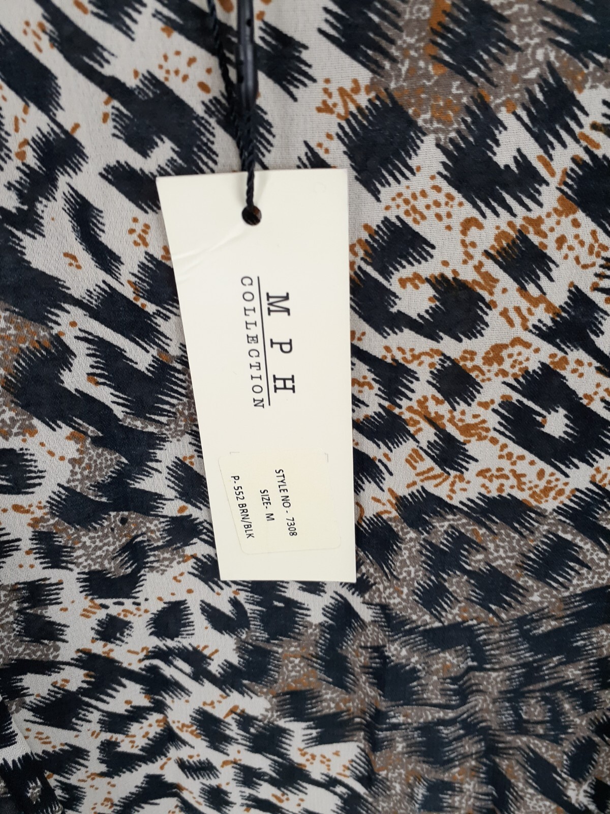 MPH Leopard Animal Print Kimono Top Womens M Flowy Boho Casual Modern NWT