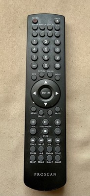 Proscan Remote Control-Um4 AAA IE R03 TV-Black Tested And Working