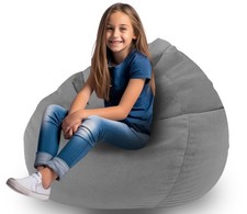 Animal Storage Bean Bag Chair Corduroy Cover Organize Plush Toys and Textiles...