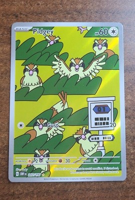 pidgey full art pokemon card Pokémon TCG Pidgey #207 Pokemon Obsidian Flames Illustration Rare