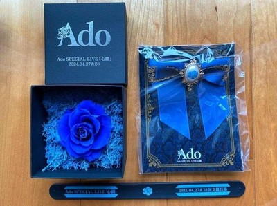 Ado Blue Rose Preserved Flower & Brooch Set w/wristband LIVE 2024