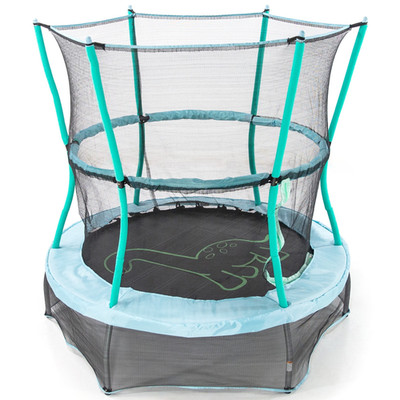 55-Inch Bounce-N-Learn Trampoline, with Enclosure and Sound, Stomping Dinosaur