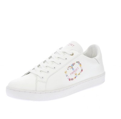 Twinset Sneaker low Leder weiß - Damen Schuhe Sneaker elegant und schick