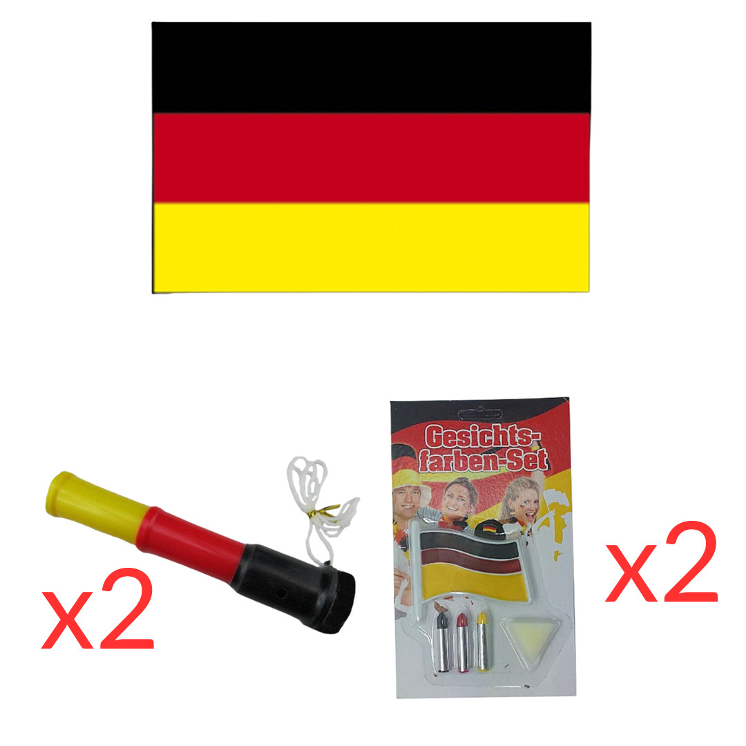 Pack duo supporters Allemagne pour 2 personnes pour fêter la victoire sans filtre