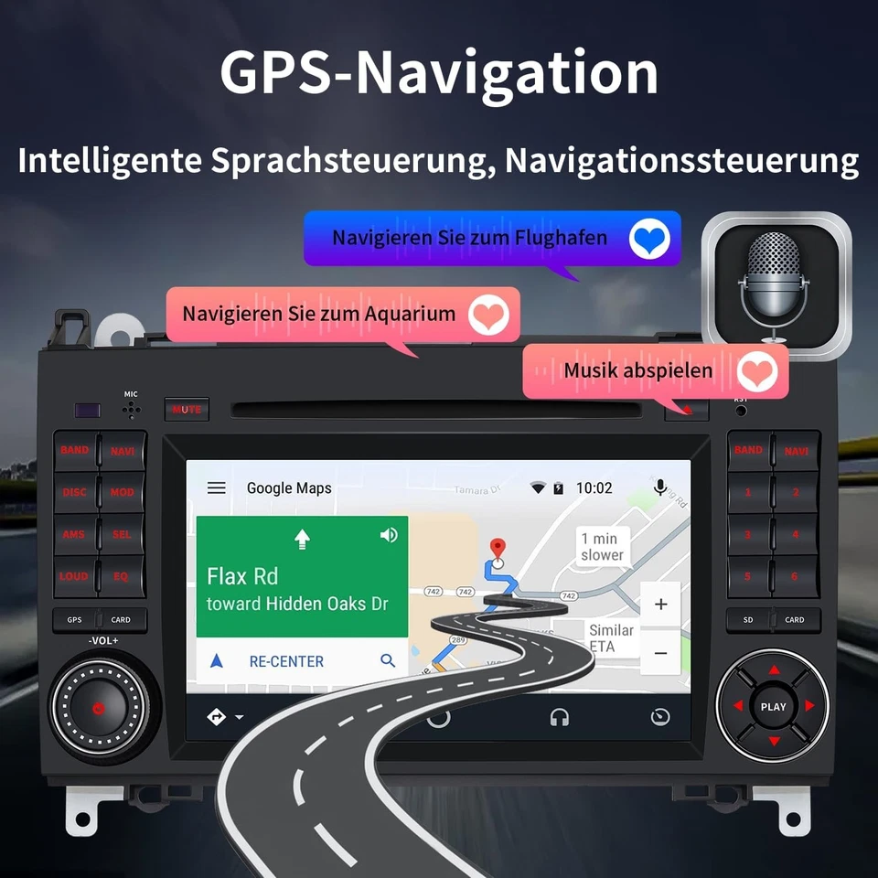 7" Autoradio 32GB CarPlay Für Mercedes Benz A/B-Class W169 W245 Sprinter Viano - Bild 3 von 4
