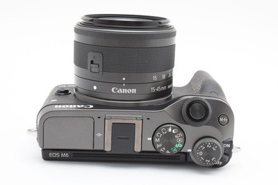 キヤノン EOS M6 w EF-M15-45mm #C345 Near Mint] Canon EOS M6 Mirrorless Camera w EF-M15-45mm From JAPAN