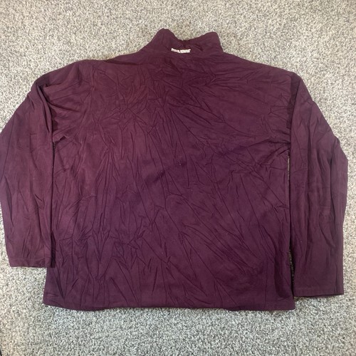 Eddie Bauer Jacket Mens XL First Ascent Outdoor Hiking Fleece 1/4 Zip Purple - Picture 12 of 13