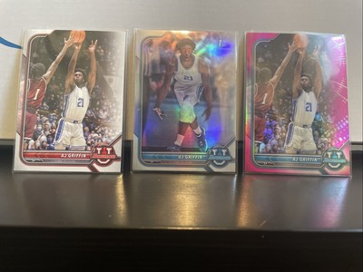2022 Bowman U AJ Griffin Base Card 95, Silver 1st Bowman 11, Pink Parallel 95