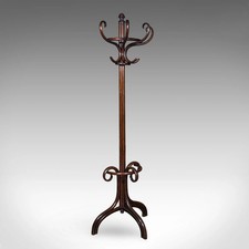 Antique Half Hall Stand, Austrian, Bentwood, Coat Tree, Rack, Thonet, Victorian