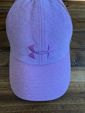 Pink Underarmour Women's Baseball Cap Hat Elastic Strapback Embroidered Logo