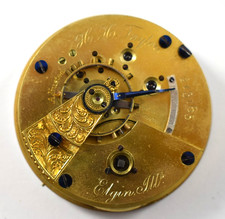 Vintage Elgin Grade 58 H.H Taylor 18s 15J KW/KS Pocket Watch Movement lot.eb