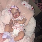 Reborn Style Vinyl Baby Doll Girl Light Skin Eyes Closed w/ Outfit — photo 1