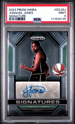 2023 Panini Prizm Wnba Signatures #SGJQJ Jonquel Jones AUTO PSA 9