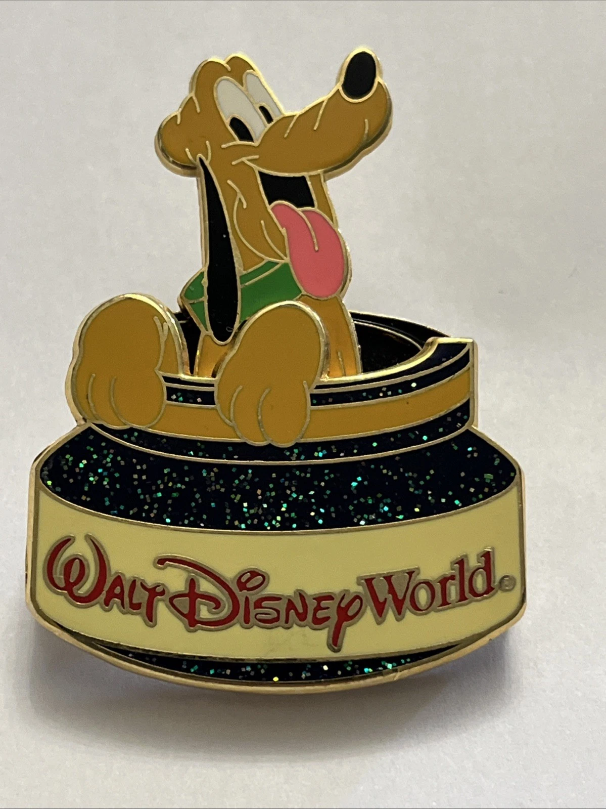 Pluto Glitter Ink Well 3D Slider Movement DLR Disneyland Resort Disney Pin 2007