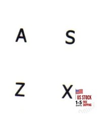 English US Transparent Keyboard Stickers with Black Lettering for PC Computer