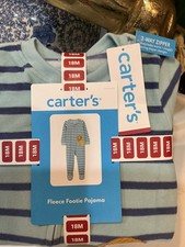 NWT-Carter's Fleece Zip Closure Long Sleeve Footie Lion Pajama 18M FREE SHIPPING