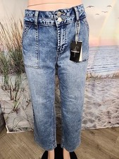 Nwt Flamingals  75330 Women Wide Blue Jeans Size Large Inseam 29 free shipping