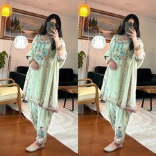 SALWAR KAMEEZ PAKISTANI INDIAN WEDDING PARTY WEAR DRESS BOLLYWOOD SUIT SHARARA