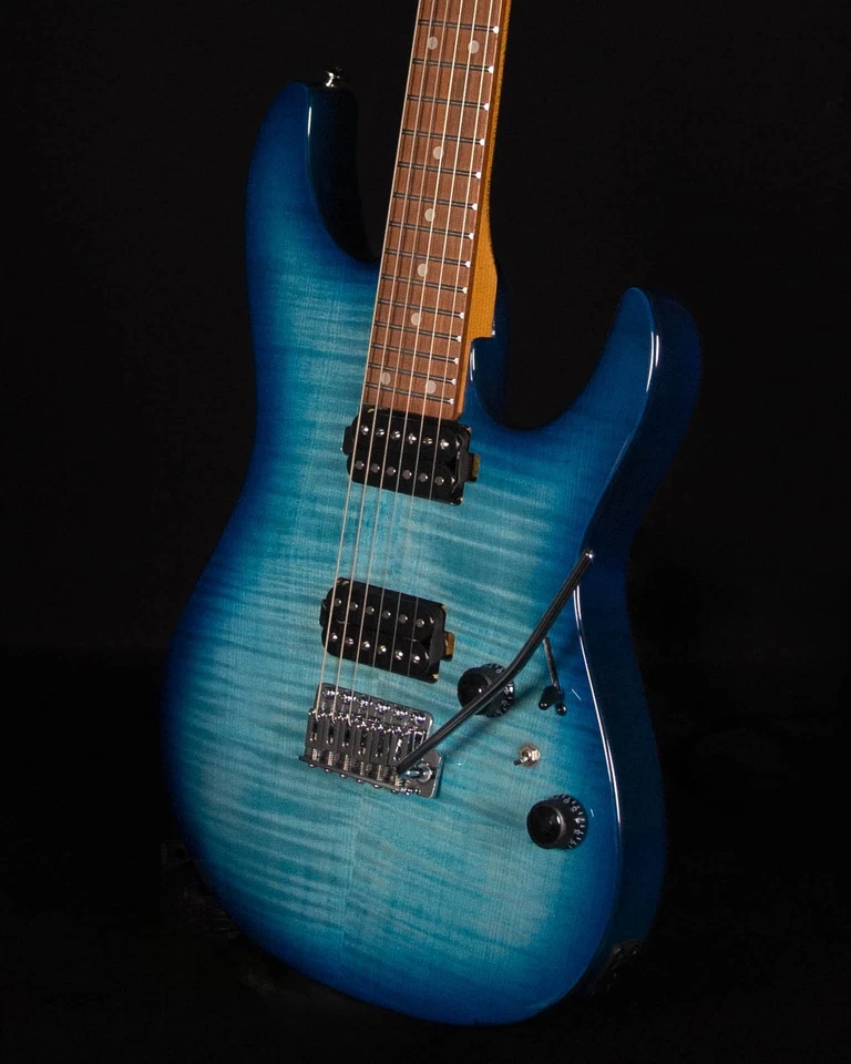 Ibanez AZ24S1F Flame Top Eléctrico, Transparente Turquesa Burst Foto 2 de 4