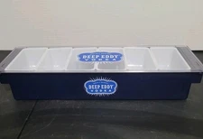 Deep Eddy Vodka Bar Condiment Tray Caddy Plastic 6 Bin 
