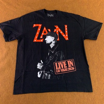 Zayn Malik Adult Size XXL Black Red Live In Las Vegas 2026 Graphic T-Shirt