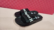 Hurley Hawker Slides Black/White US 6Y Big Kids / US 9 Adult Lightweight
