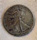 1939 Walking Liberty Half Dollar Coin, 90% Silver, 12.2g
