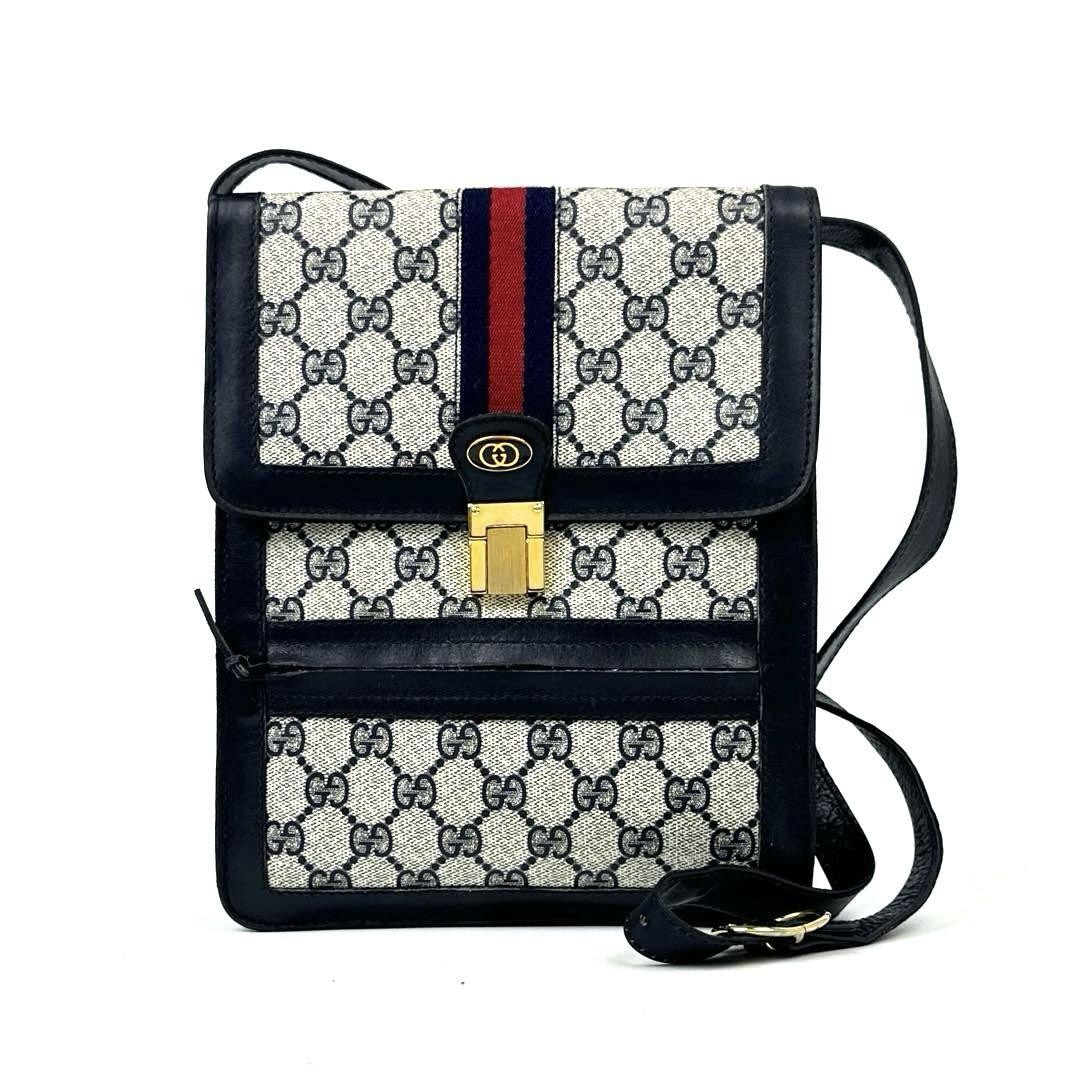 Gucci GG Supreme Sherry Line PVC Leather Crossbody Shoulder Bag