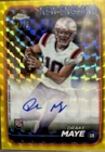 2024 Topps Chrome - Rookie Autographs Drake Maye Yellow Geometric Refractor /75