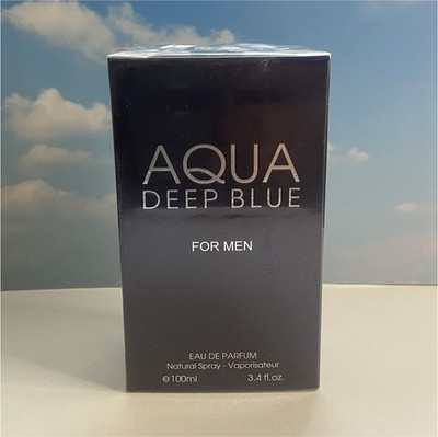 Aqua Deep Blue for Men Eau de Parfum Spray 3.4 fl oz 100ml Regular Size