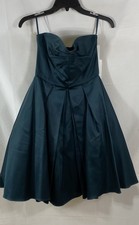 French Connection Women's Spotlight Strapless Dress Teal Green Cocktail NWT Sz 4
