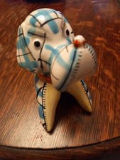 Vintage 1950 Ceramic Dog Novelty Tape Measure Made In Japan Kitsch Retro