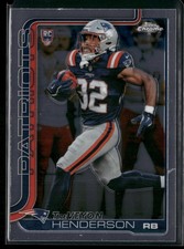 2025 Topps Chrome Football NFL TreVeyon Henderson RC #328 New England Patriots