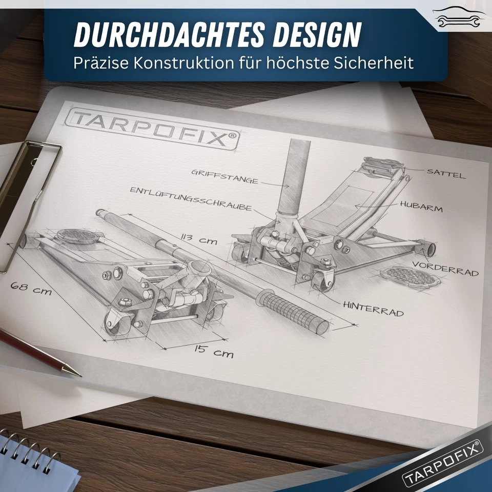 Rangierwagenheber 3T Hydraulisch Wagenheber 85-475mm Autoheber Suv Auto Pkw Kfz - Bild 4 von 4