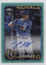 2024 Topps Chrome Rookie Aqua Wave Refractor /199 Tyler Cropley #RA-TC Auto 0x1