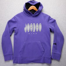 Jordan Hoodie Youth XL Purple Jumpman Nike Pullover Sweatshirt Kangaroo Pocket