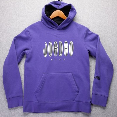 Jordan Hoodie Youth XL Purple Jumpman Nike Pullover Sweatshirt Kangaroo Pocket