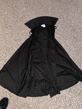 Adult Halloween Vampire Cape Costume Dracula Cloak Black Pirate Cape One Size