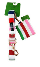 NEW Kate Spade New York Striped Adventure Stripe Dog Leash/Bag, 6 Ft. Large