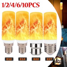 E12/E14/E27/B22 LED Flicker Flame Bulb Fire Burning Effect Light Indoor Lamps UK