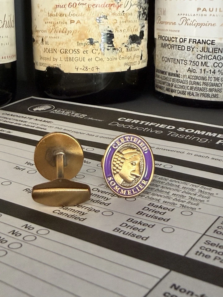 罕见一对认证侍酒师袖扣-葡萄酒爱好者收藏品 — 第 2/4 张图片