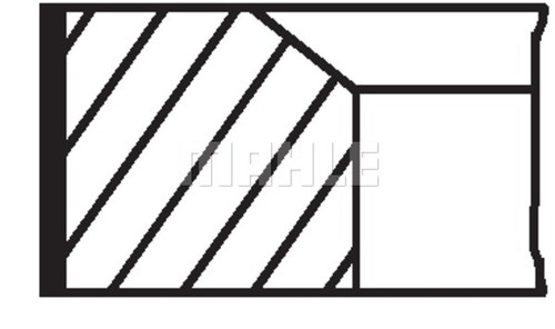 033 01 N0 ENGINE PISTON RING SET MAHLE ORIGINAL 4PCS STD FOR AUDI A4,A3,B5,8L1 - Picture 3 of 6