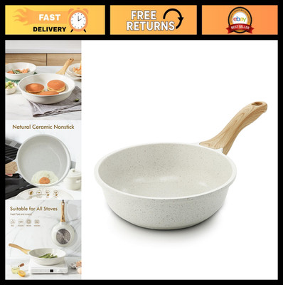 Nonstick Ceramic Frying Pan 8-Inch Omelet Skillet, Healthy Induction Egg Pan, PF